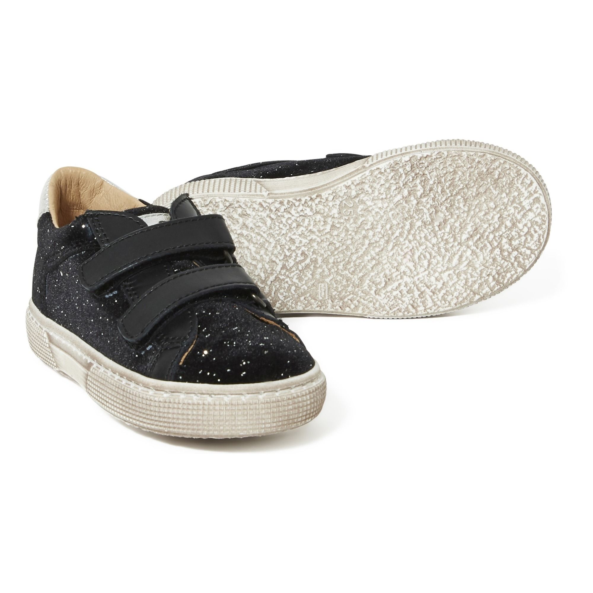 Velvet Trainers Black Pèpè Shoes Teen , Children