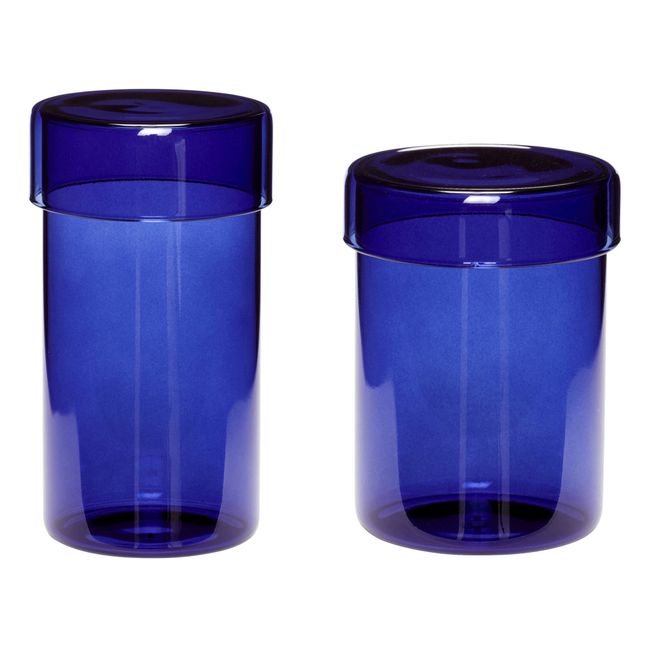 Vaso in vetro - set di 2 | Blu