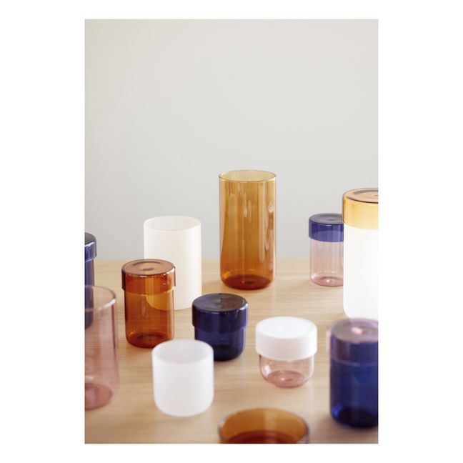 Glass Pots - Set of 2 | Amber