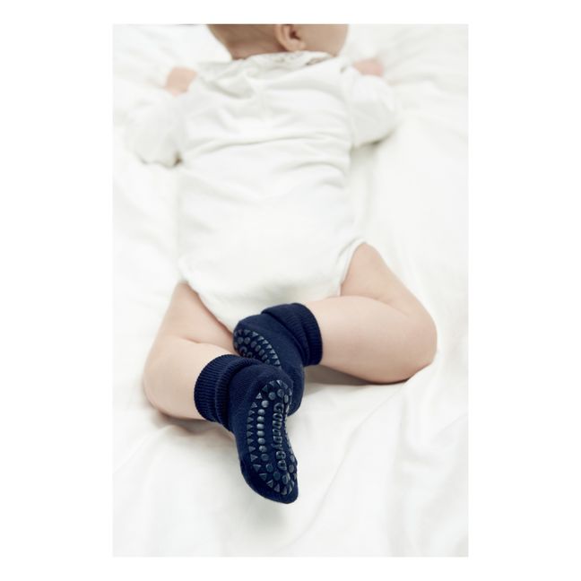 Non-Slip Cotton Socks | Navy blue