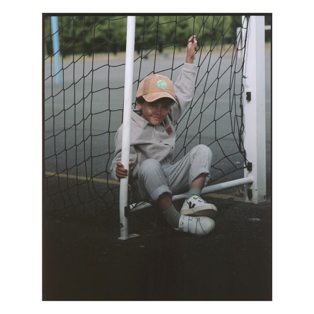 Baskets Velcro Cuero Esplar  | Azul Marino