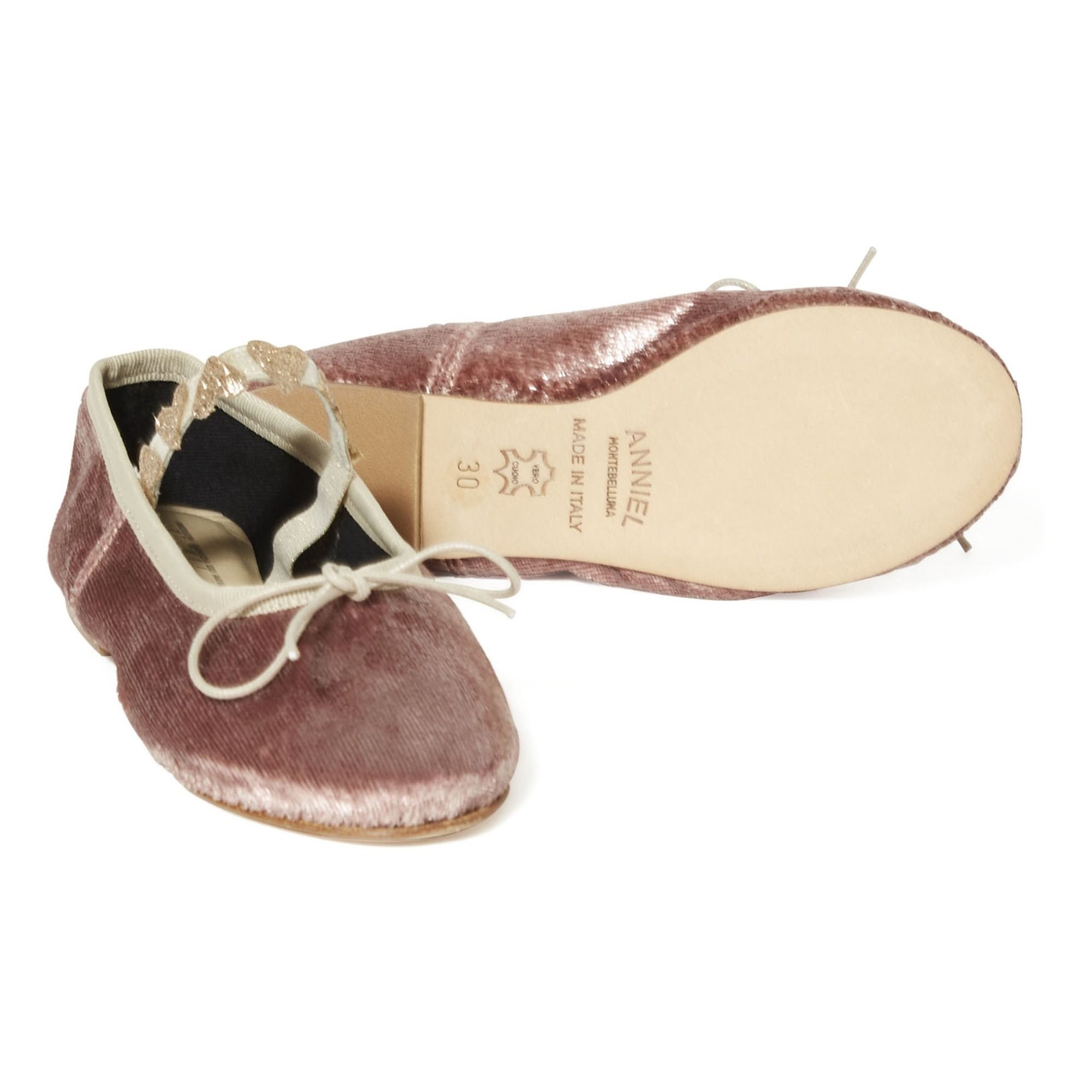 velvet ballerina flats
