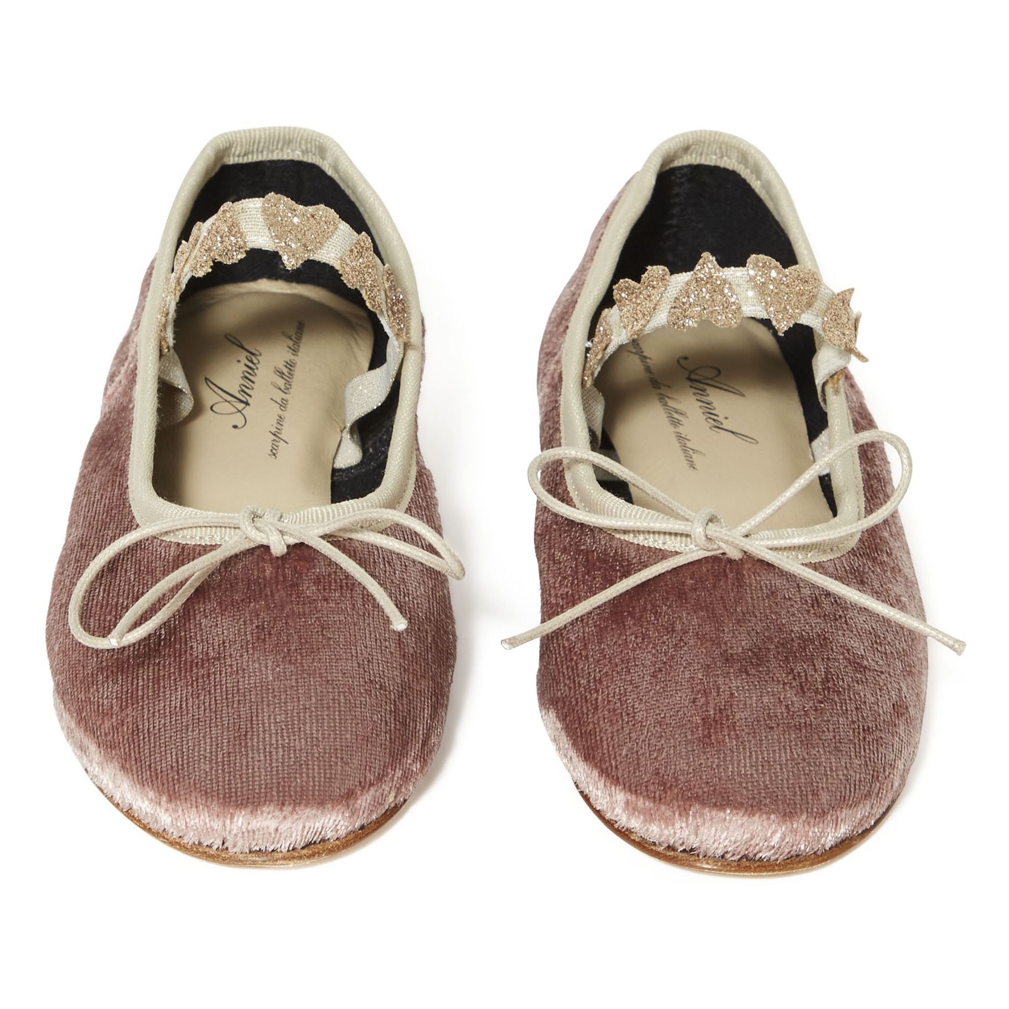 Velvet Ballet Flats Pink Anniel Shoes Children