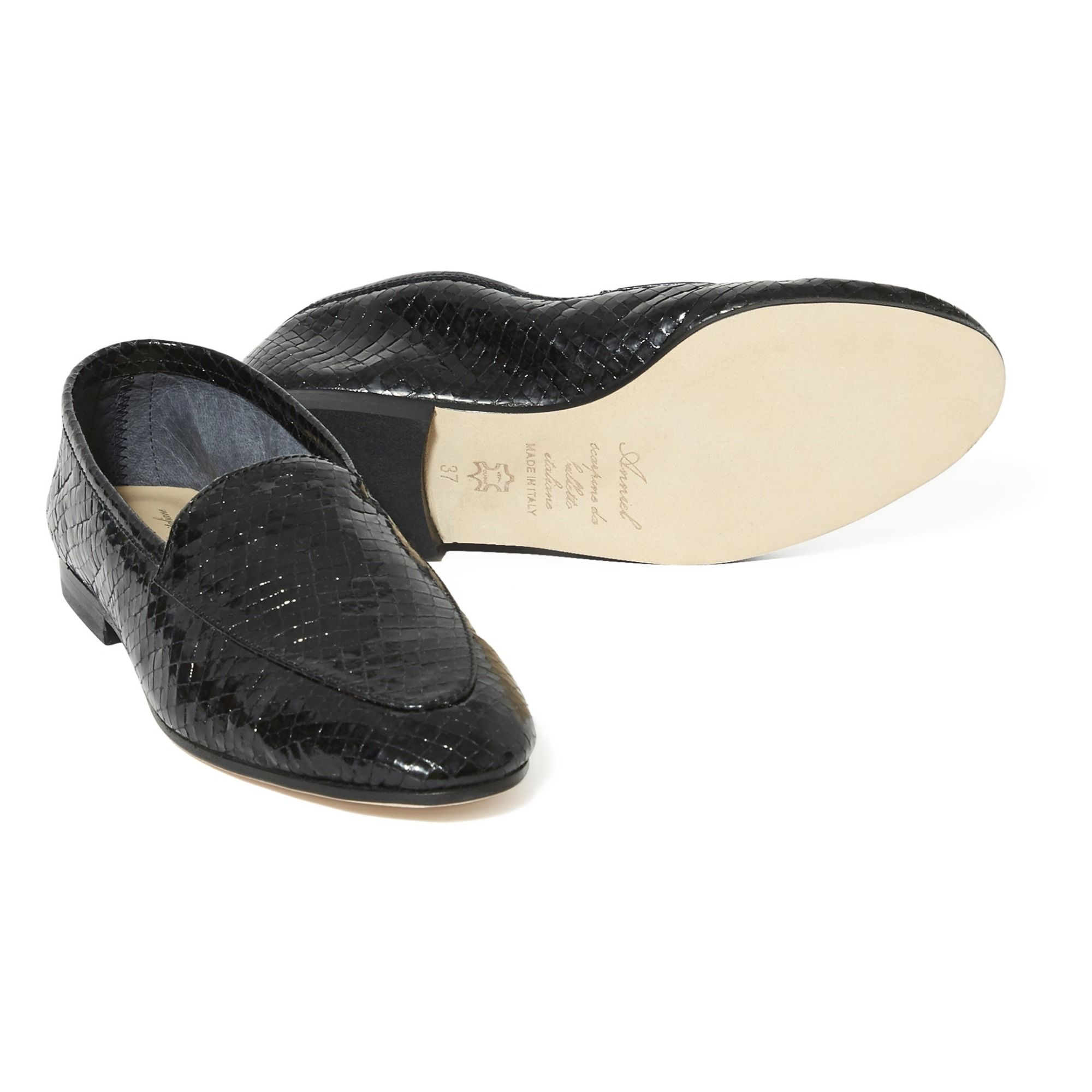 womens snake skin loafers