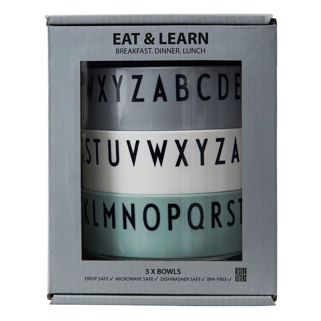 Alphabet Bowels - Set of 3 | Almond green