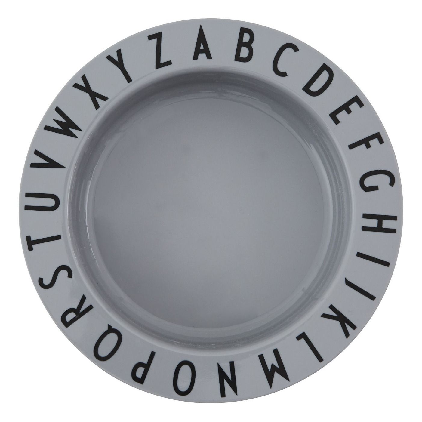Design Letters - Assiette creuse Eat & Learn - Gris