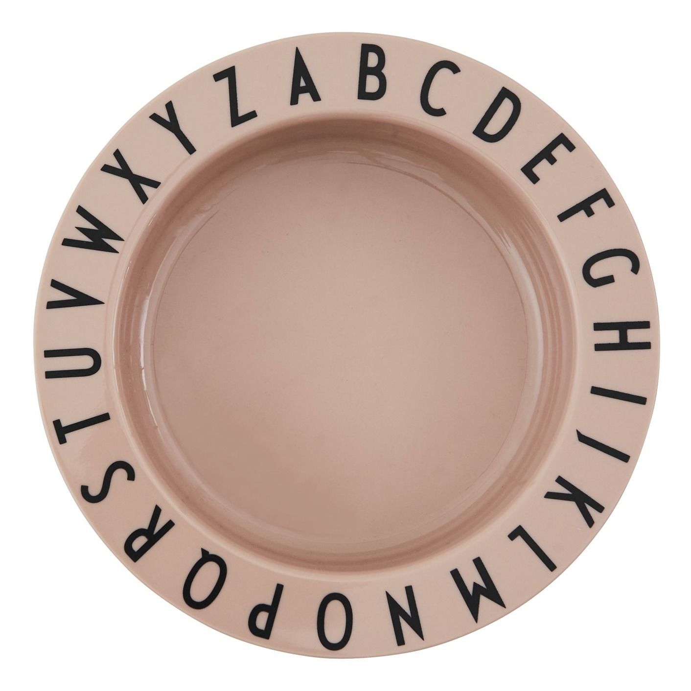 Design Letters - Assiette creuse Eat & Learn - Rose pâle