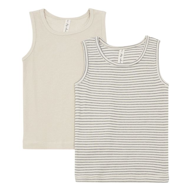 Pack de 2 camisillas interiores de algodón orgánico Saya | Crudo
