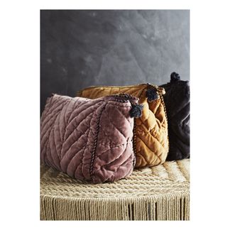 Madam Stoltz Trousse de toilette en velours-listing