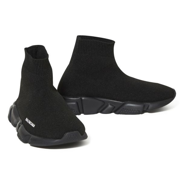 BALENCiAGA Speed contrast stretch knit trainers Selfridges