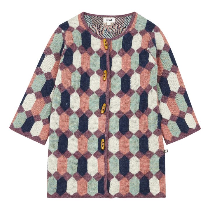 Baby Alpaca Wool Printed Jacket Mauve Oeuf NYC Fashion Baby