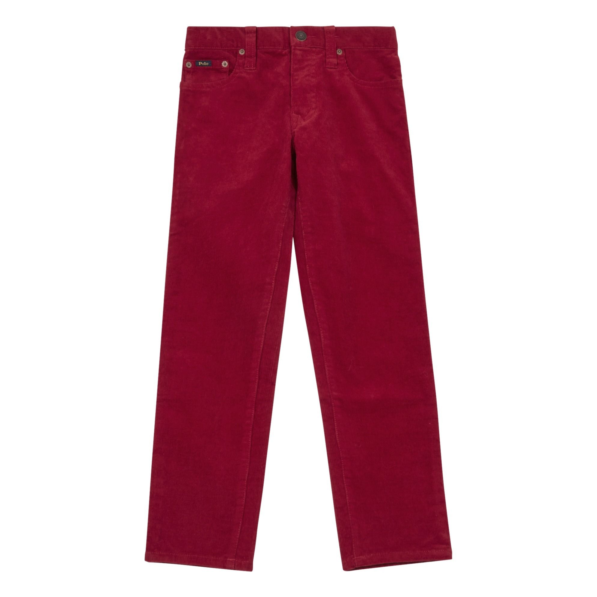 Ralph Lauren - Pantalon Velours Côtelé - Garçon - Rouge