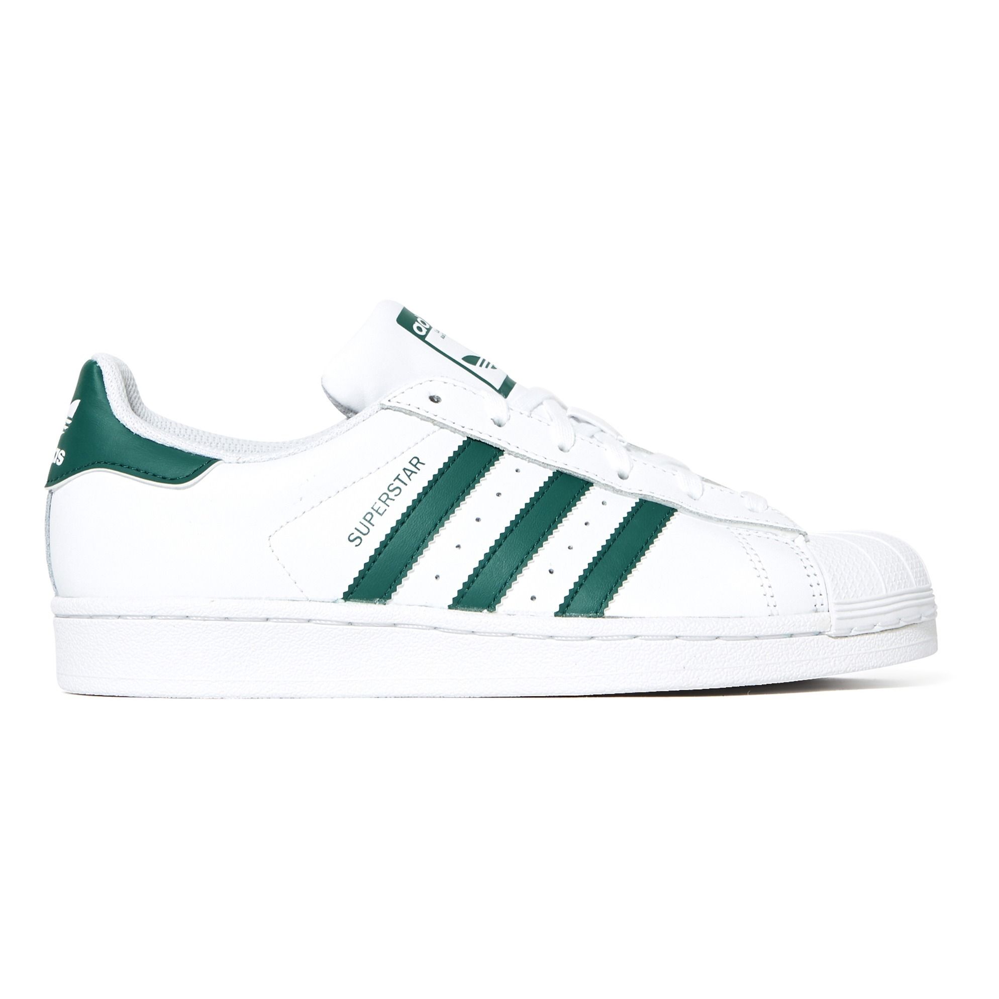 green adidas superstar trainers