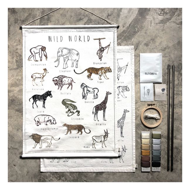 Animals DIY Poster Embroidery Kit