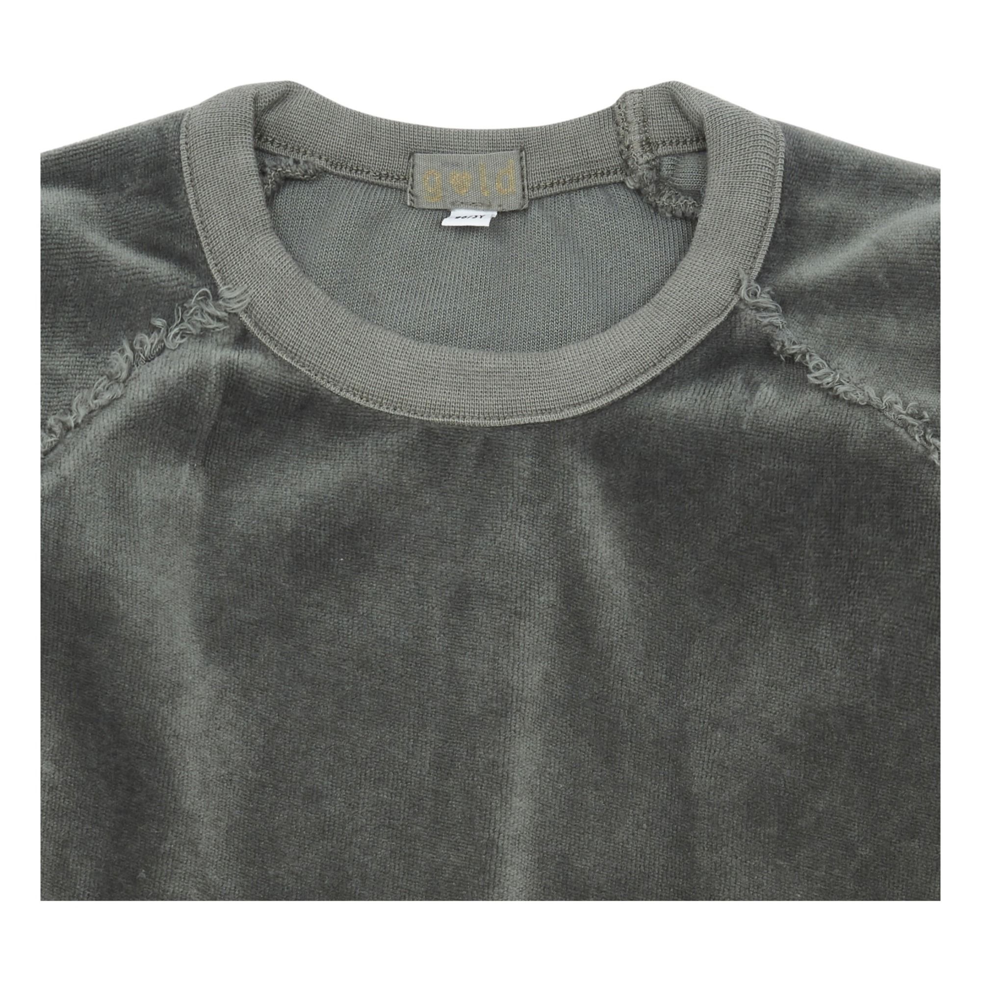 Sweat Eponge Coton Bio Sterre Bleu gris- Image produit n°1