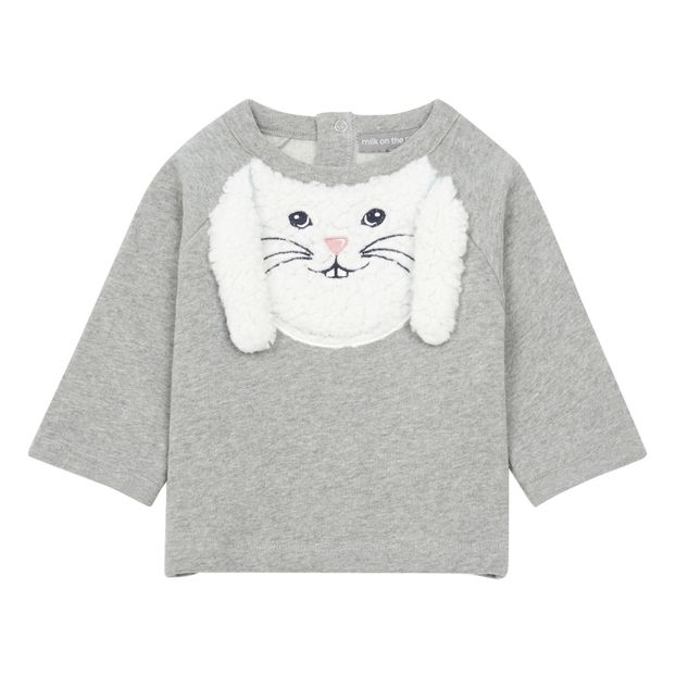 Bunny Sweatshirt Grey Milk On The Rocks Fashion Baby