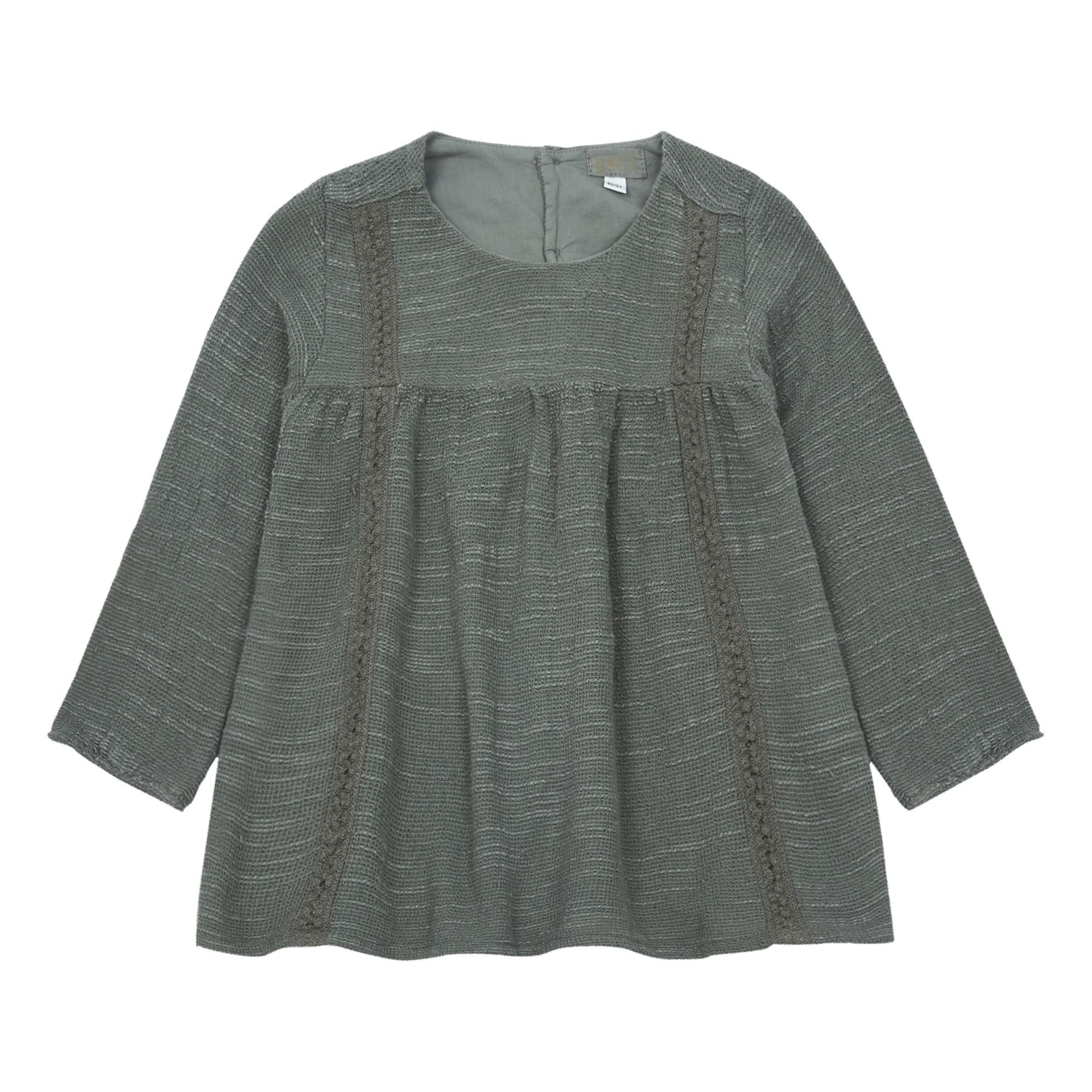 Heart of Gold - Blouse Coton Bio Tifani - Fille - Bleu gris