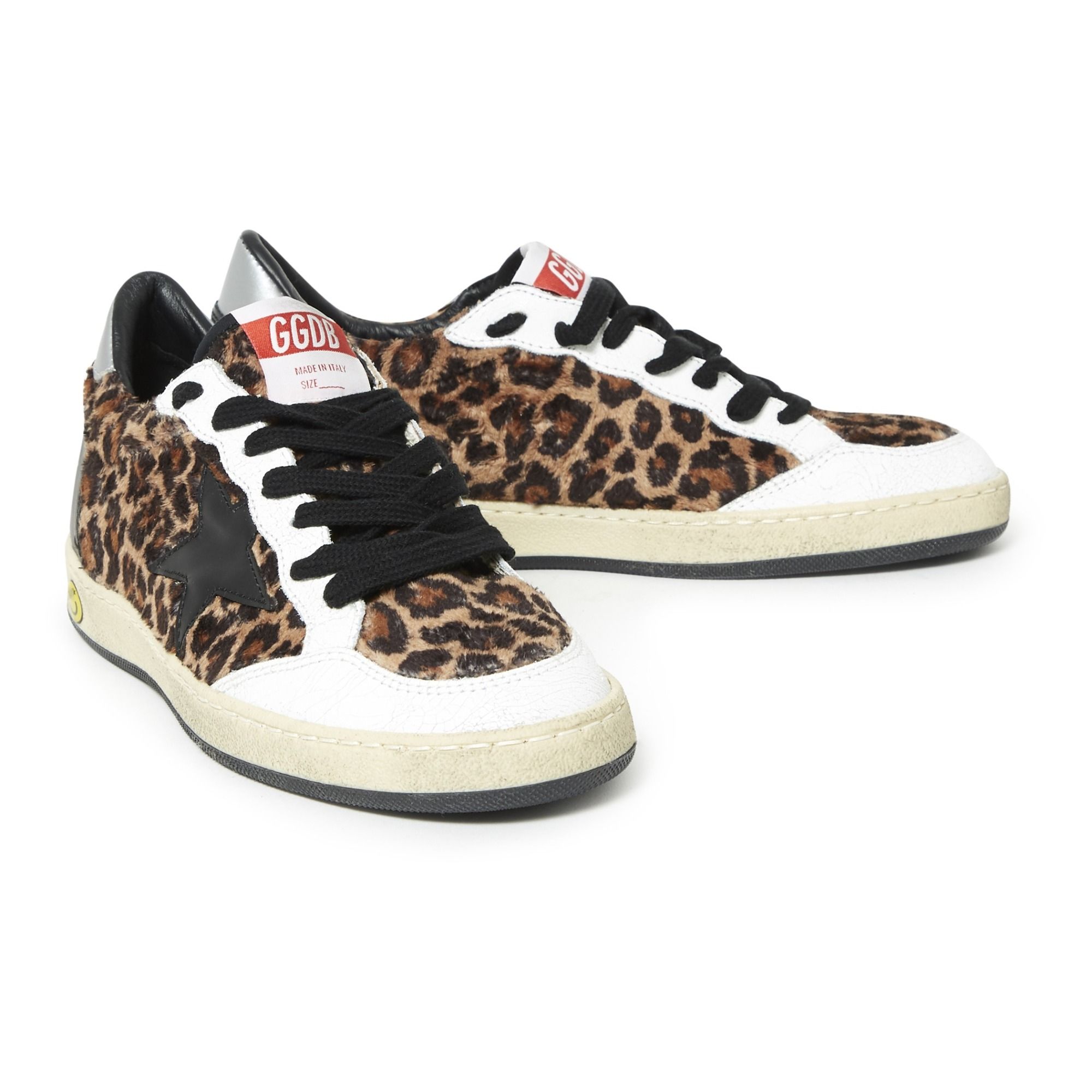Leopard Laced Trainers Black Golden Goose Deluxe Brand Shoes Teen