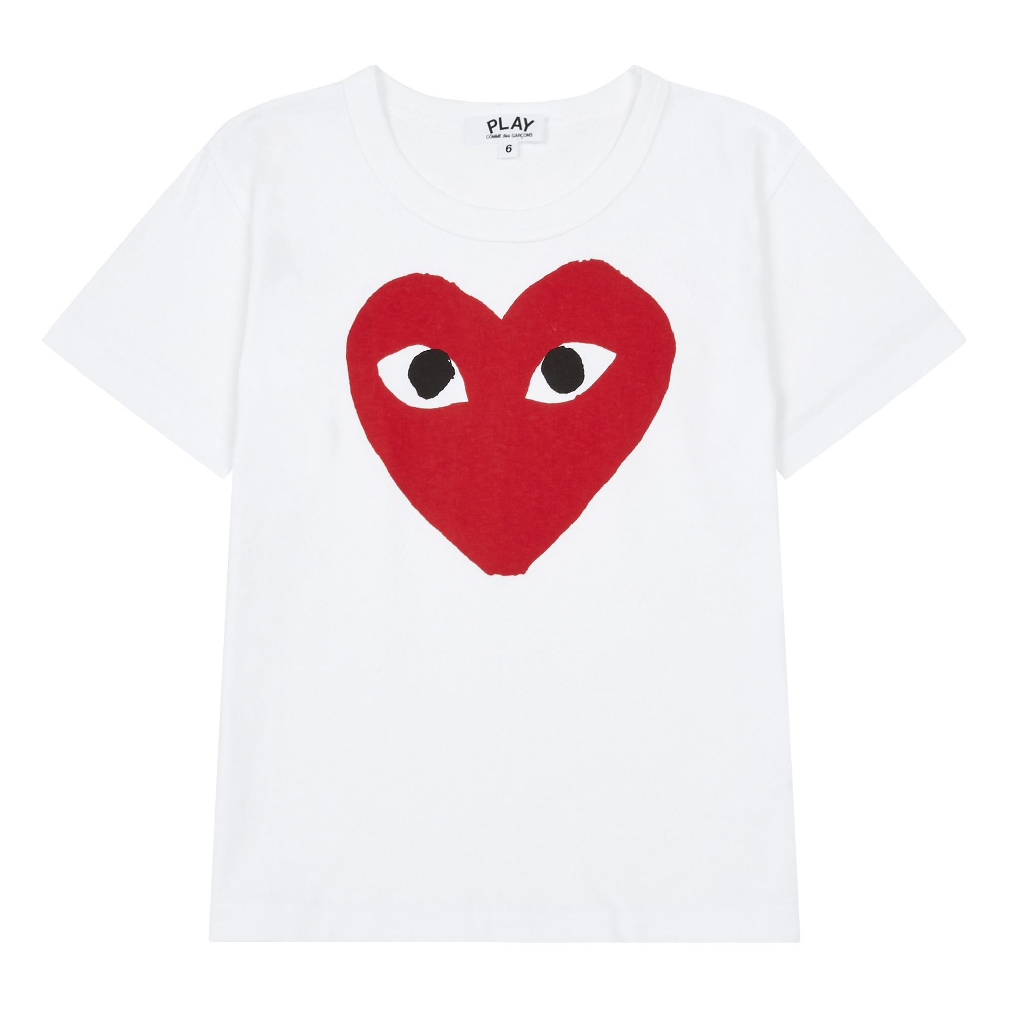 Play Kids Heart T-shirt White Comme Des Garçons Fashion Children