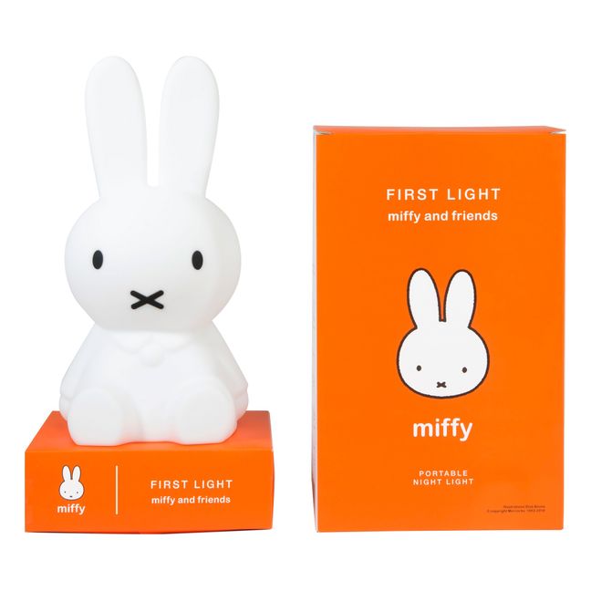 Lámpara de noche Miffy de silicona flexible Blanco