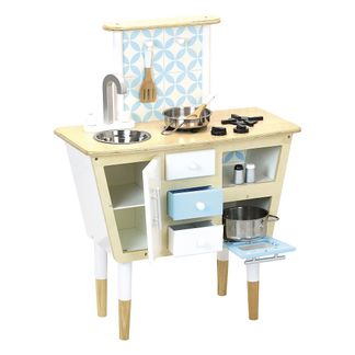 Cuisine Vintage En Bois Bleu Clair