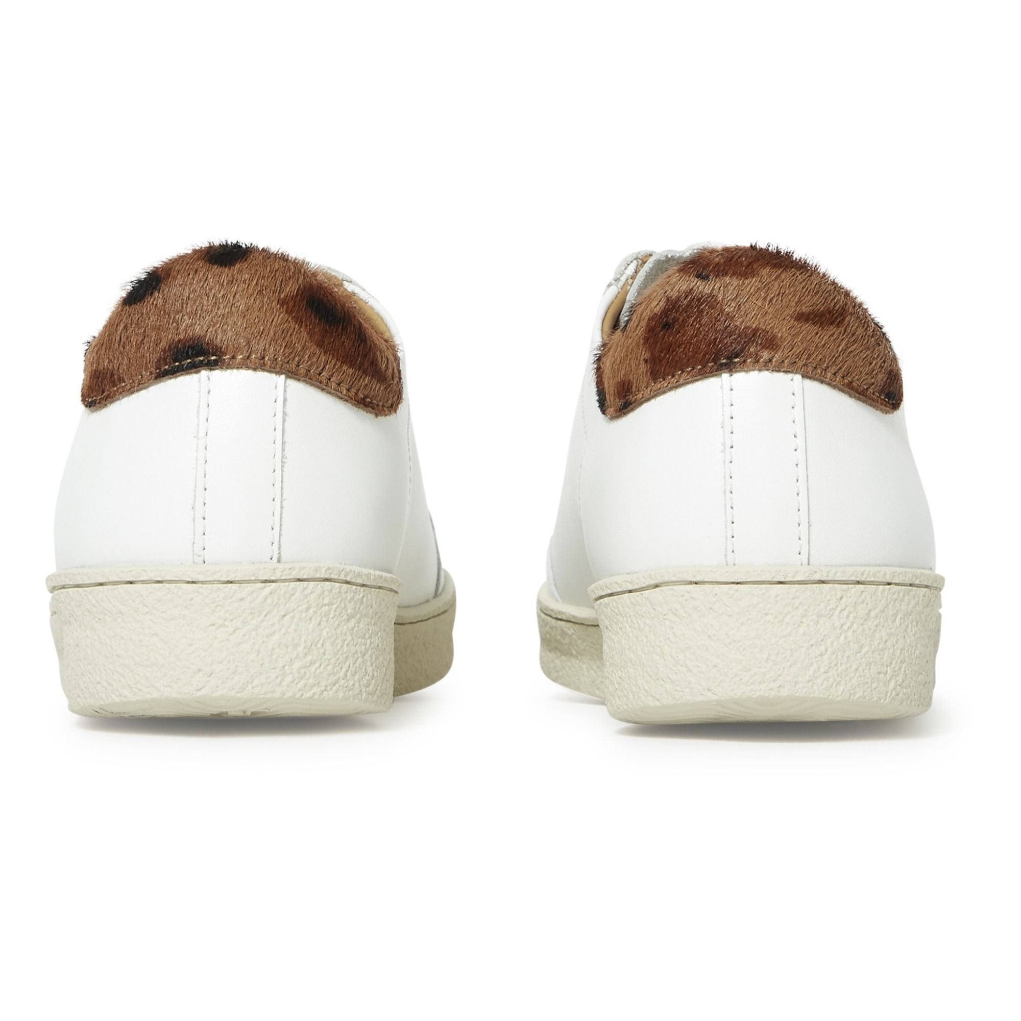 basket blanche et leopard