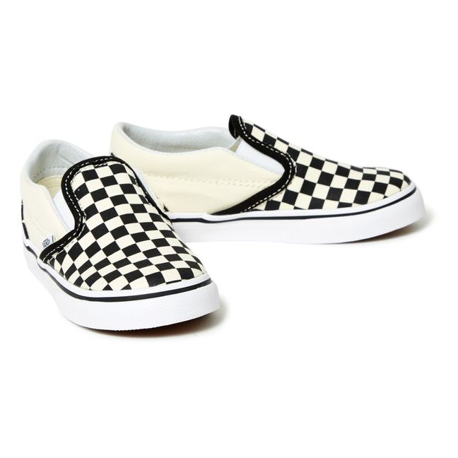 Checkerboard Classic Slip-On Shoes White