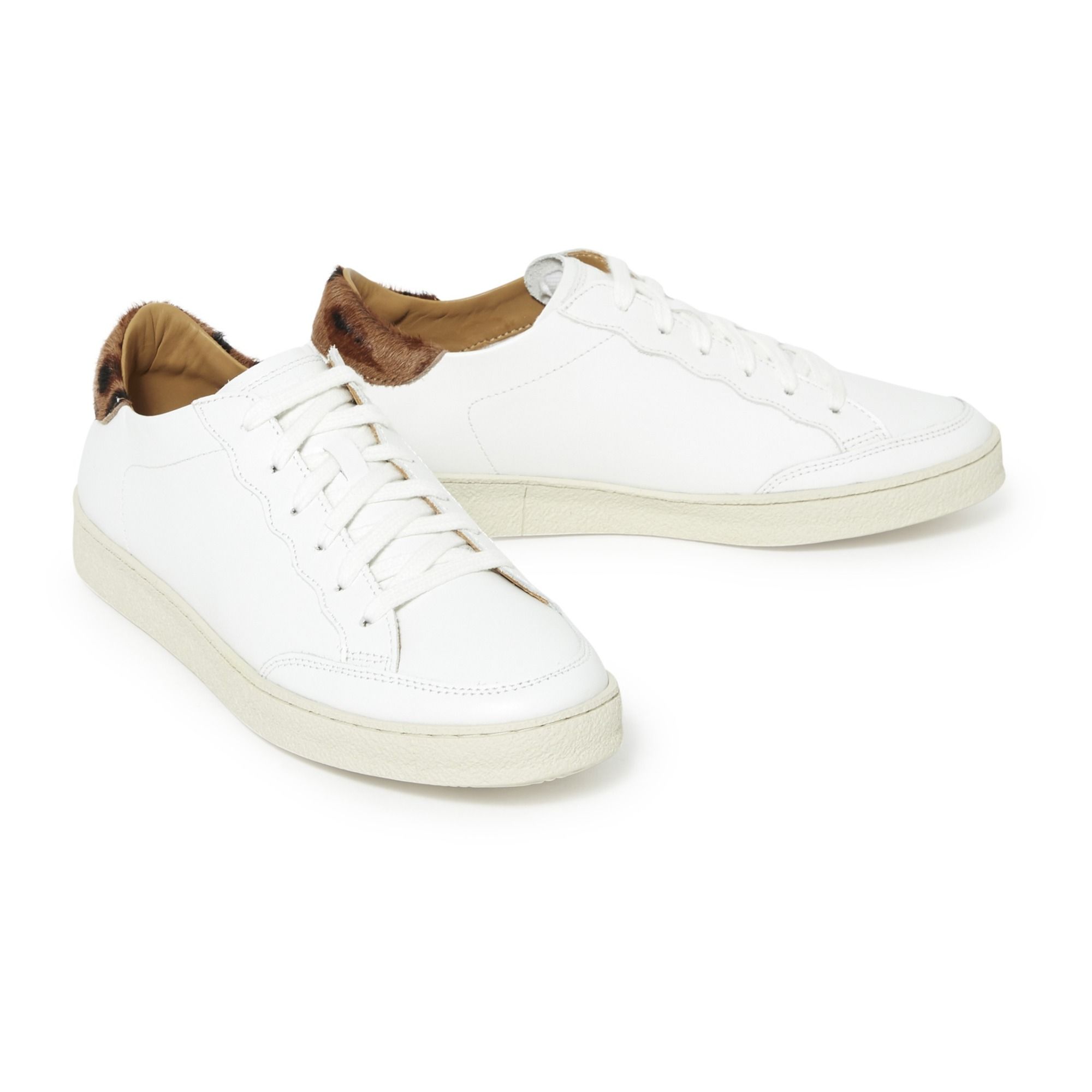 basket blanche leopard