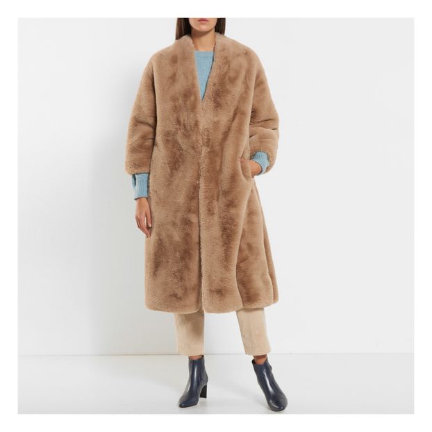 Manteau Fausse Fourrure Lilias Camel Masscob Mode Adulte Manteau Fausse Fourrure Lilias Camel Masscob Mode Adulte