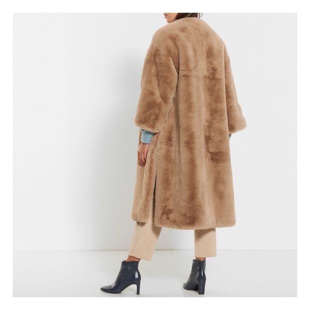 Manteau Fausse Fourrure Lilias Camel Masscob Mode Adulte Manteau Fausse Fourrure Lilias Camel Masscob Mode Adulte