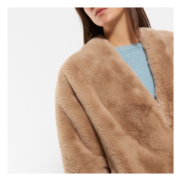 Manteau Fausse Fourrure Lilias Camel Masscob Mode Adulte Manteau Fausse Fourrure Lilias Camel Masscob Mode Adulte