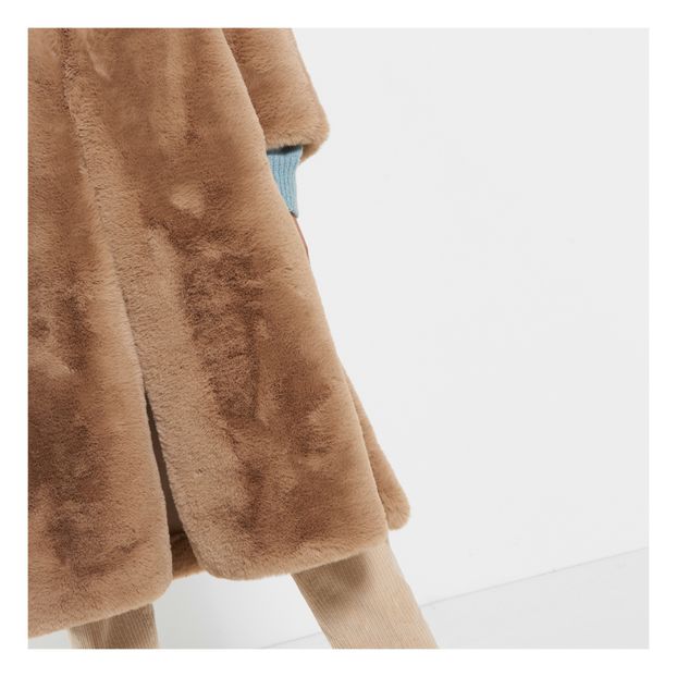 Manteau Fausse Fourrure Lilias Camel Masscob Mode Adulte Manteau Fausse Fourrure Lilias Camel Masscob Mode Adulte