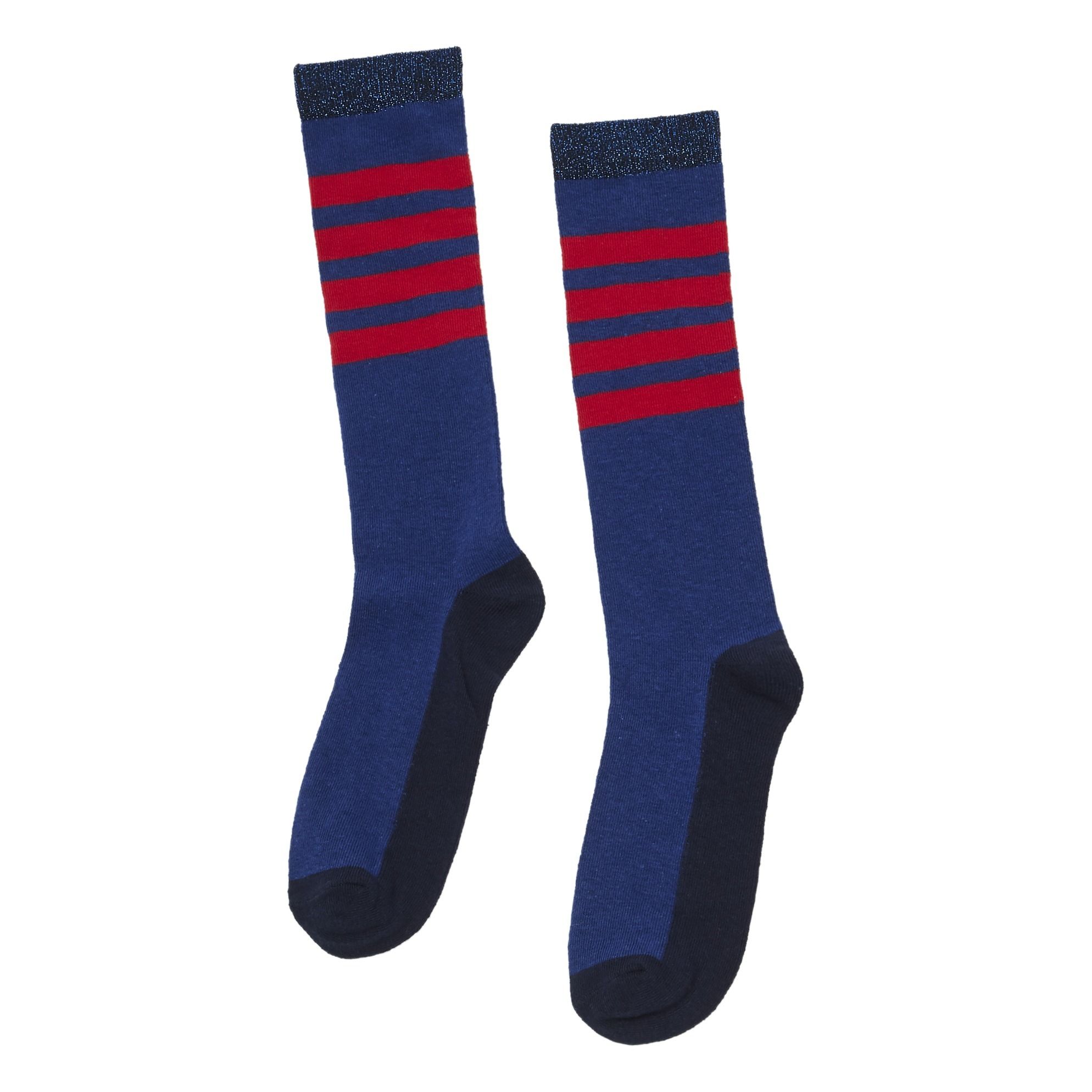 Longlivethequeen - Chaussettes Lurex Coton Bio - Fille - Bleu