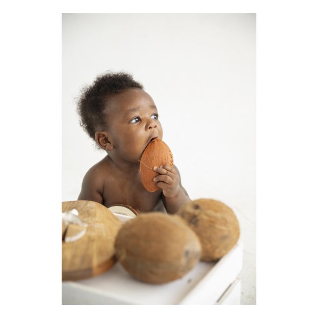 Coco the Coconut Teething Ring | White