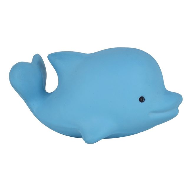 Delfín de caucho natural para el baño Azul
