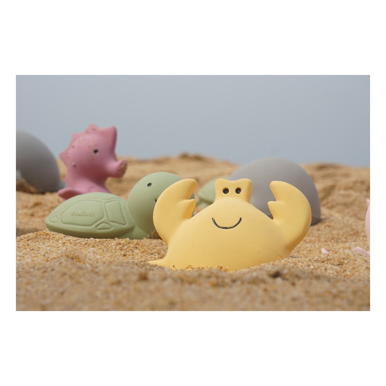 Natural Rubber Crab Bath Toy Yellow- Product image n°1