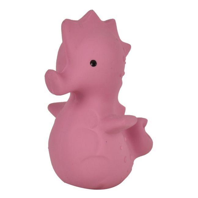 Natural Rubber Seahorse Bath Toy Pink