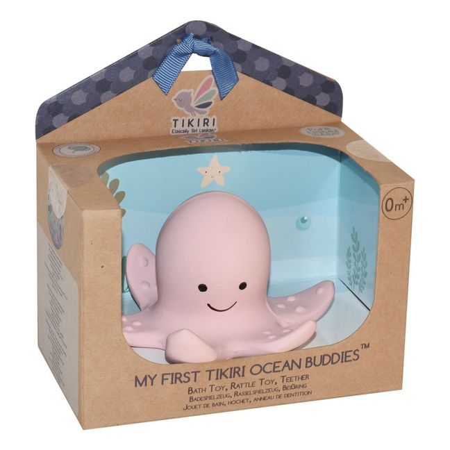 Natural Rubber Octopus Bath Toy | Pink