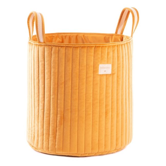 Velvet Storage Basket | Mustard