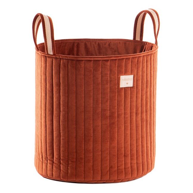 Velvet Storage Bin | Camel