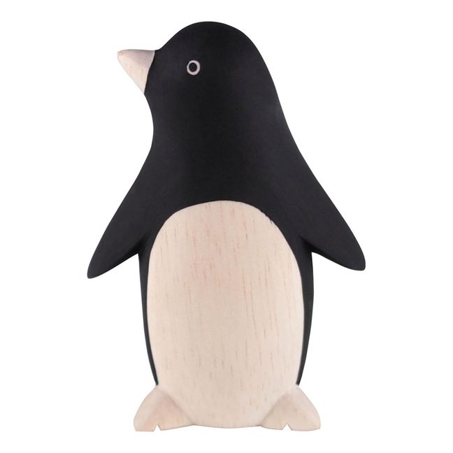 Statuina Pinguino in legno  Nero