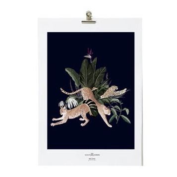 Jungle N°22 A4 Poster Navy blue