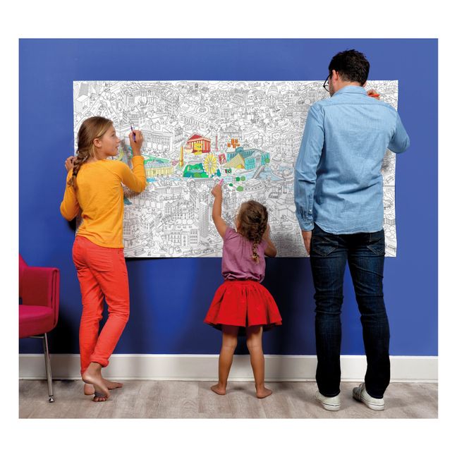 Póster gigante para colorear París