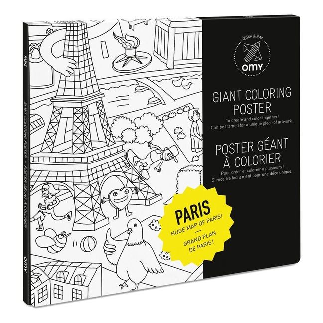 Póster gigante para colorear París