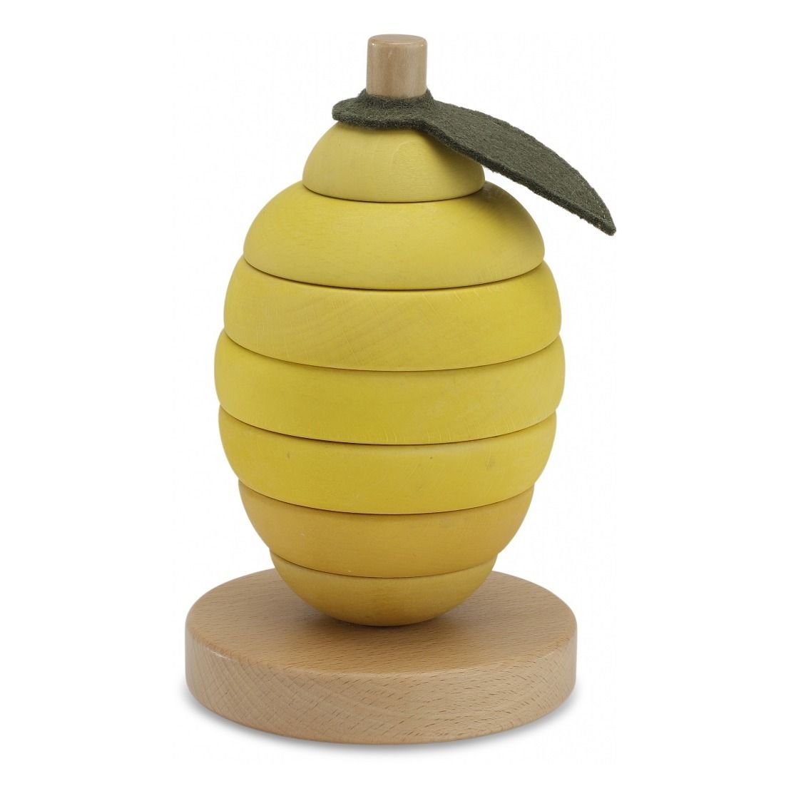 Lemon Wooden Shape Sorter Lemon yellow- Product image n°0