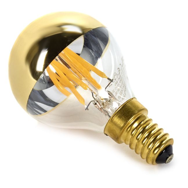 LED-Glühbirne hochglanzpoliert gold E14 für Wandleuchte Gold