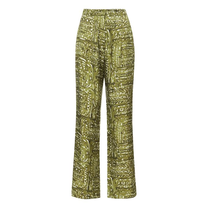 Róhe - Elif Silk Trousers - Green | Smallable