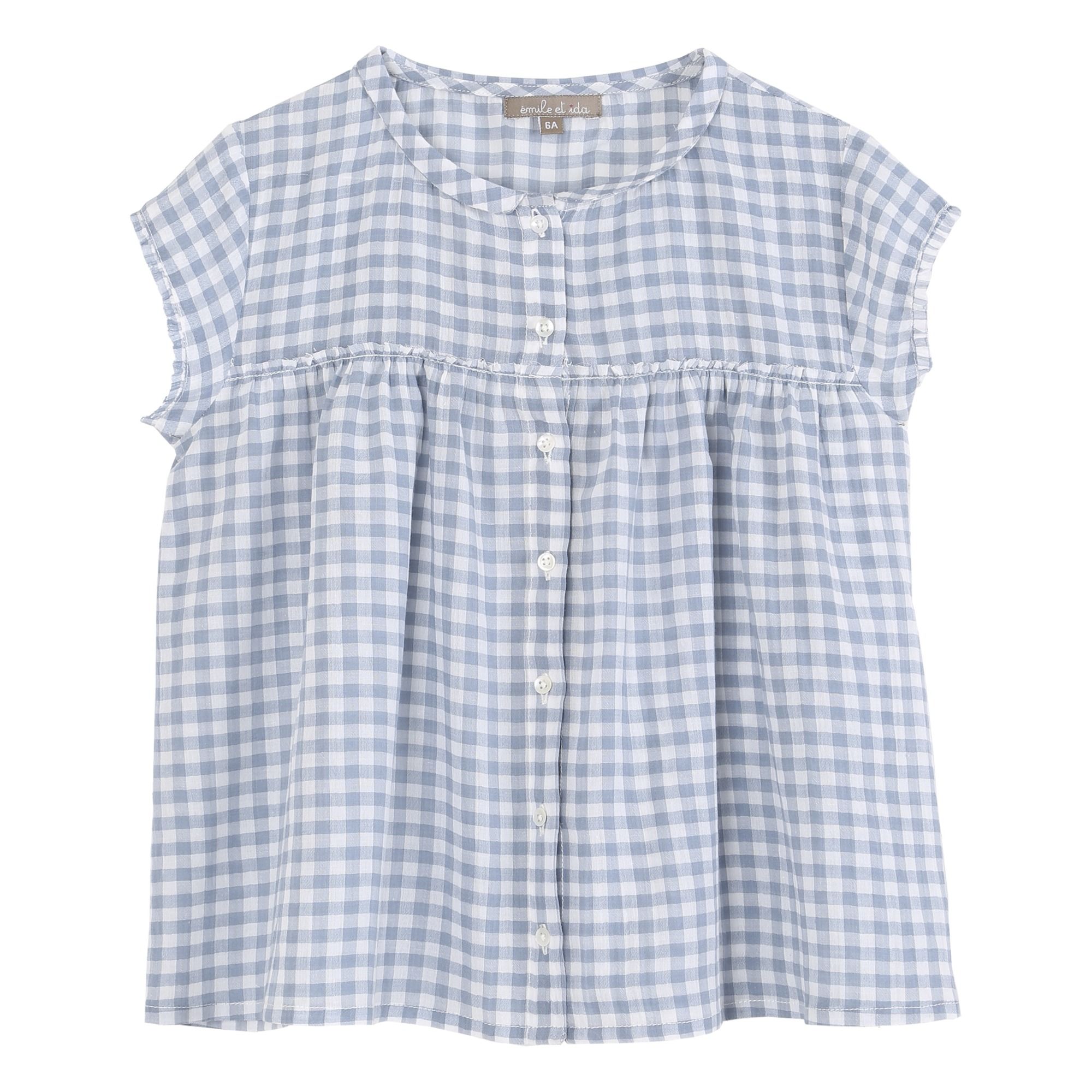 Vichy blouse Light blue Emile et Ida Fashion Children