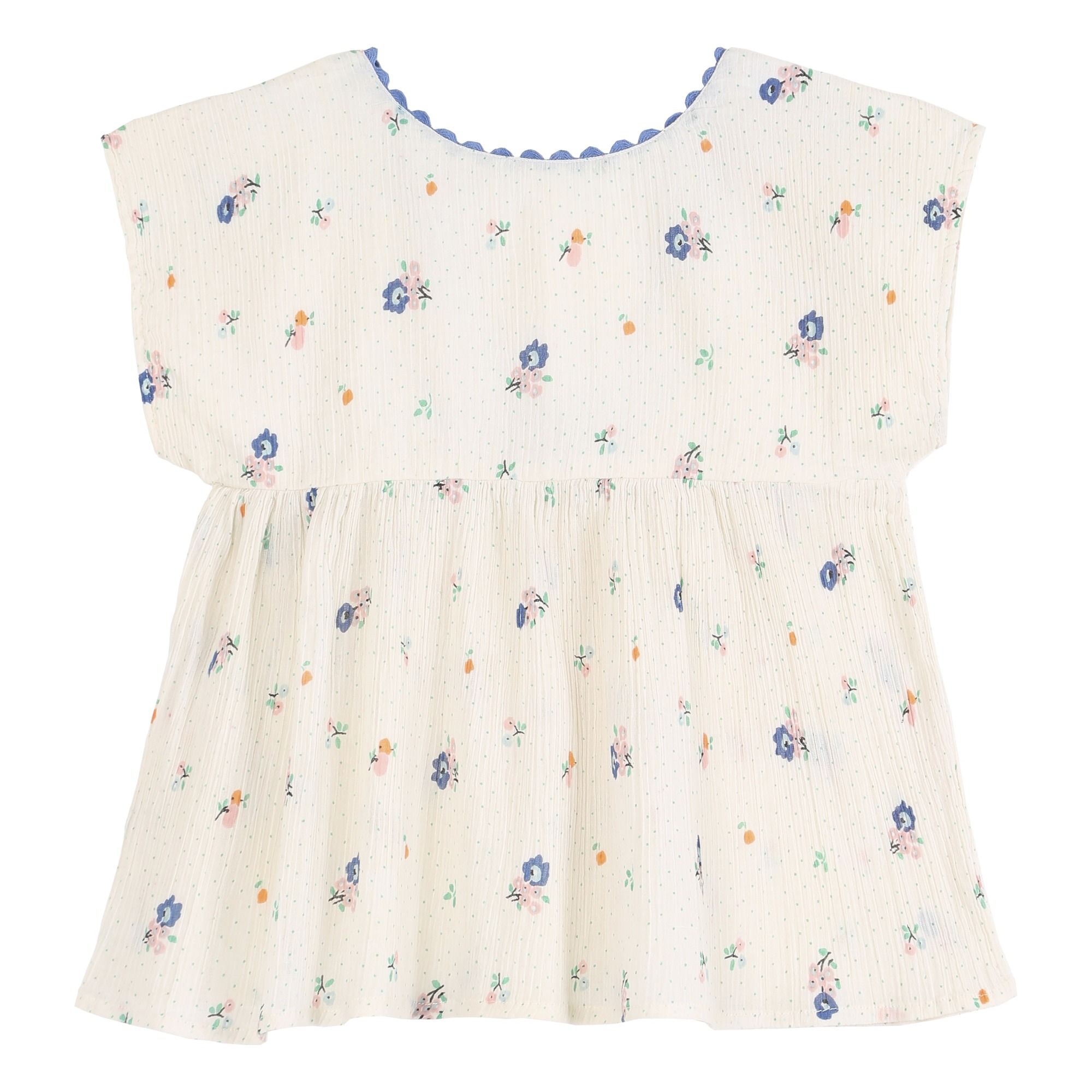 Emile et Ida - Blouse Fruity Fleuri - Fille - Ecru