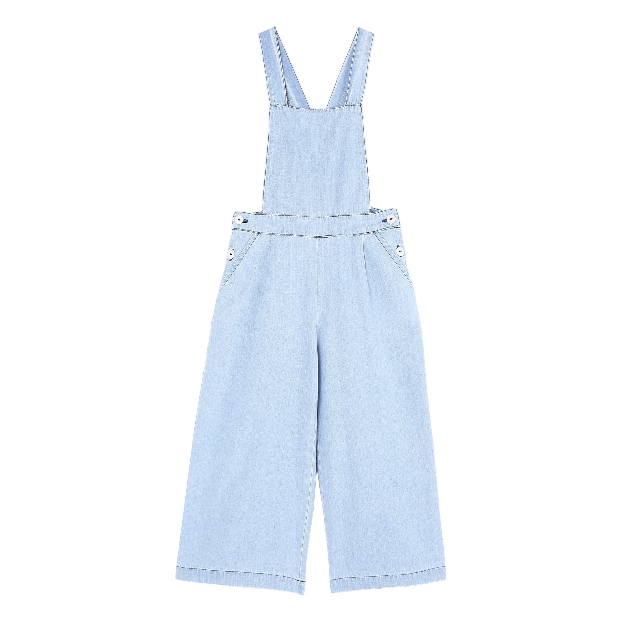 Emile et Ida - Salopette Chambray - Fille - Bleu jean